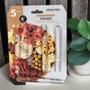 Appetizer Tongs  6-Inch Stainless Steel set of 5
